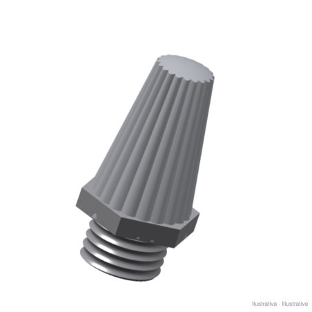 Pack of 4 - Grey plastic pneumatic silencer G 1/2" (IMI Norgren, model to be confirmed)