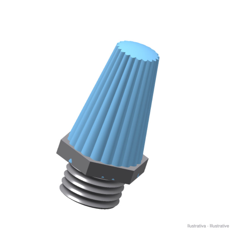 Lot de 10 pcs - Silencieux pneumatique en plastique bleu clair G 1/4"