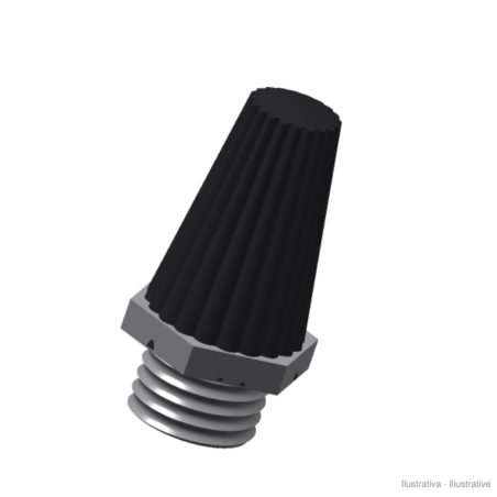 Lot de 13 pcs - Silencieux pneumatique en plastique noir/bleu G 1/8"