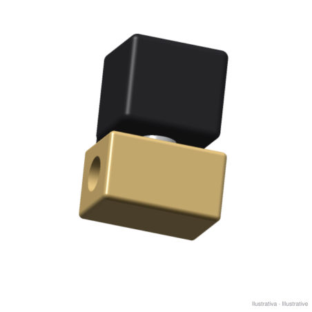 Electroválvula de acción directa 2/2 NC G 1/4" Ø4 mm, latón, FKM, operador Ø13 mm, sin bobina (Aignep 02F 03 1 04 V 0)