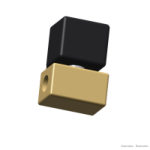 Direct-acting 2/2 NC solenoid valve G 1/4" Ø4 mm, brass, FKM, Ø13 mm operator, without coil (Aignep 02F 03 1 04 V 0)