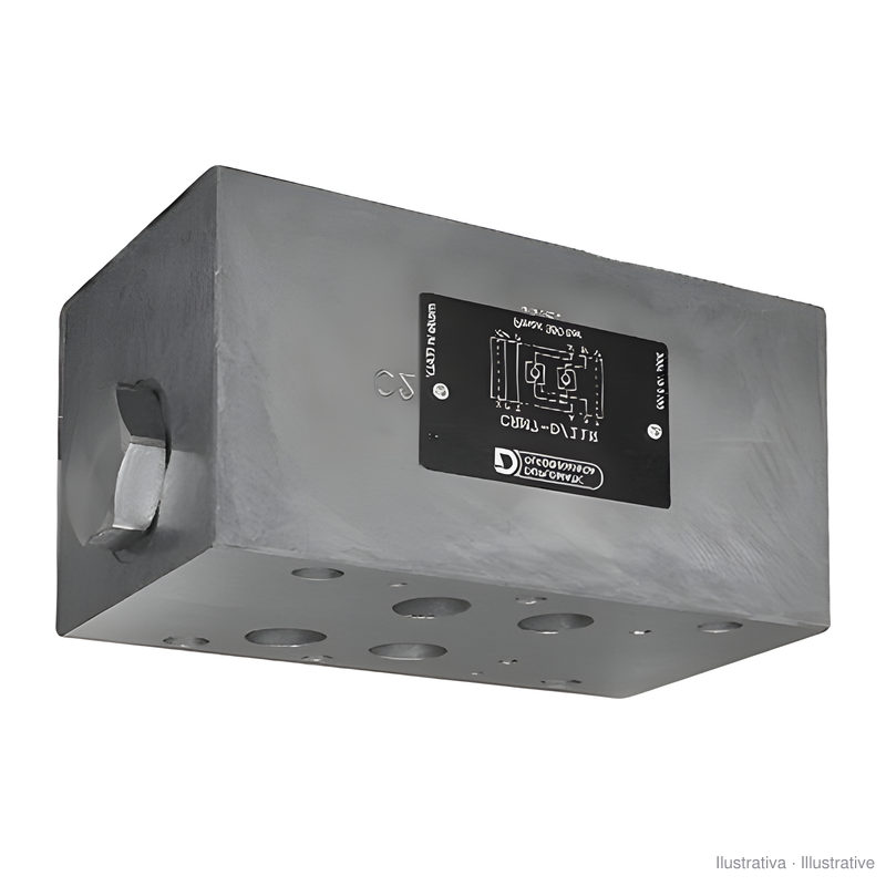 Retenção pilotada modular Duplomatic CHM7-D/11N em A e B, NG16 (CETOP 7)