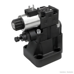 Limitadora pilotada com descarga por eletroválvula Duplomatic RQM