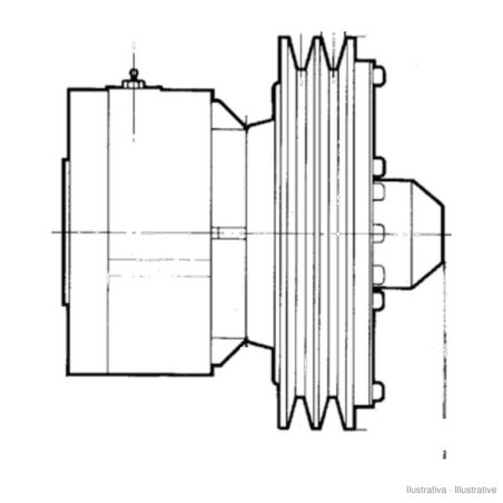 Embrague electromagnético 30 kgm para correas tipo B, 12 V DC (30940/SF)