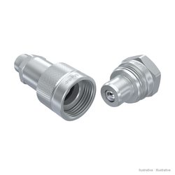 Innesto rapido maschio a vite DNP PVS 3/8" (ISO 14540, filettatura NPT maschio)
