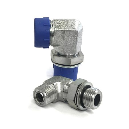 Adjustable 90° ORFS-BSP elbow