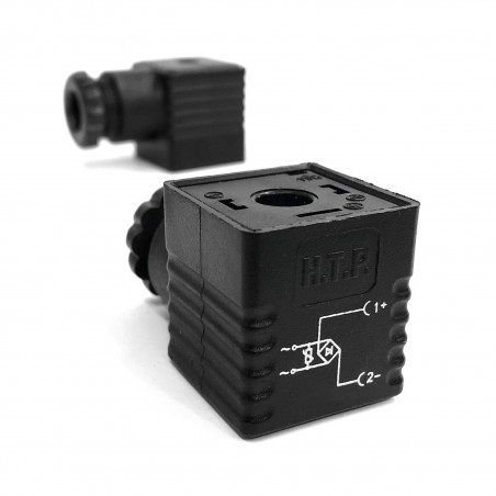 CONECTOR RECTIFICADOR DIN 43650 NEGRO