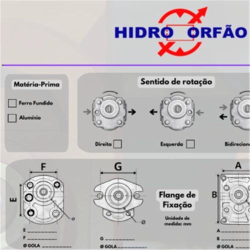 Formulário de bombas de engrenagens